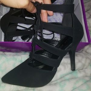 Black laced heels